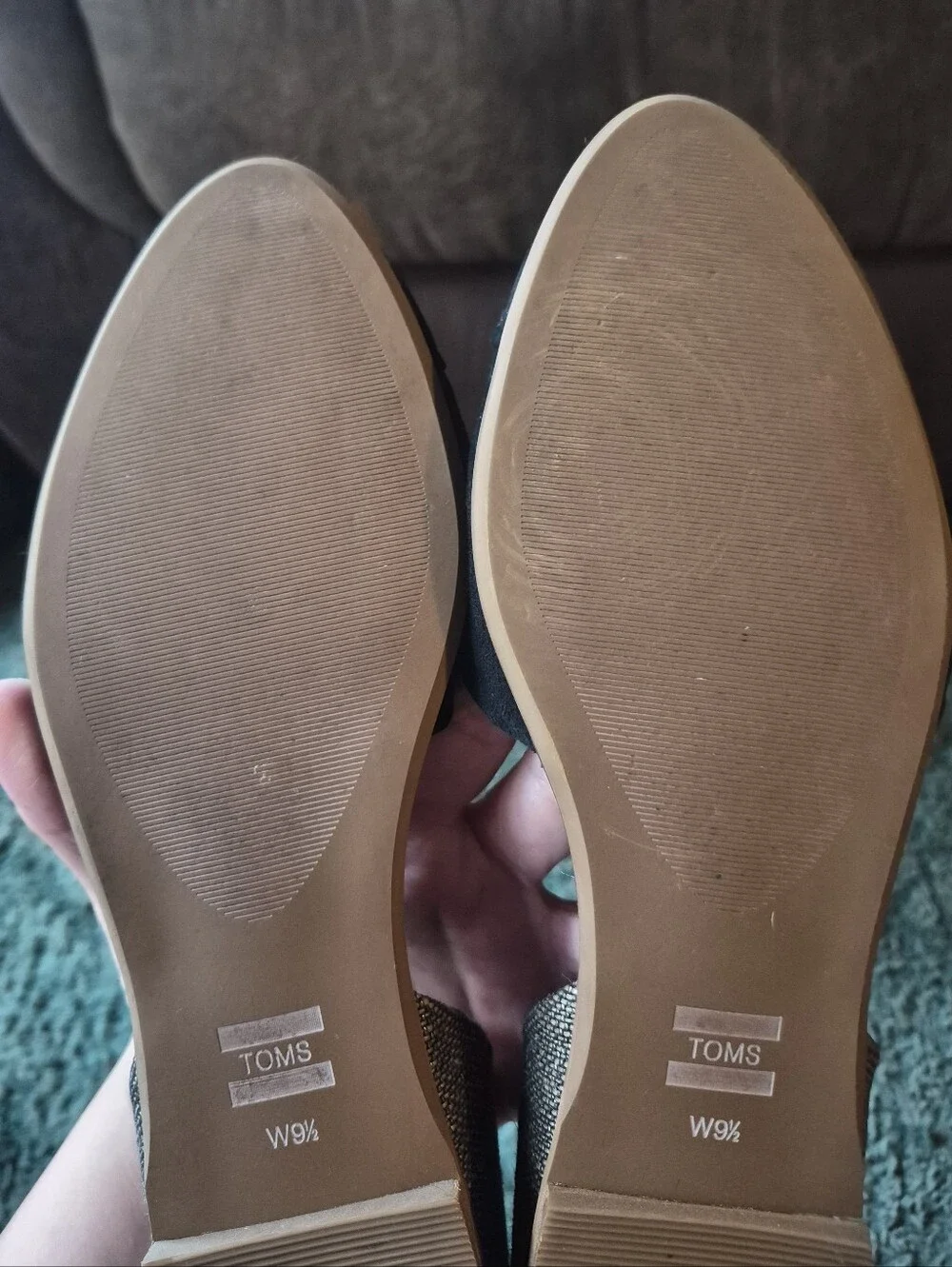 Toms Jutti D'Orsay Flats Gray Black Size 9.5 - Picture 13 of 13